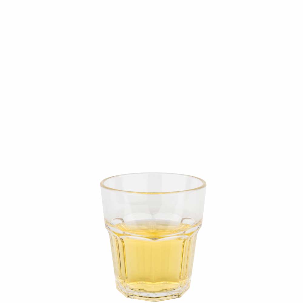 Glas Remedy 26 cl. Kunststof. dit transparante glas kan bedrukt worden, kleur mix