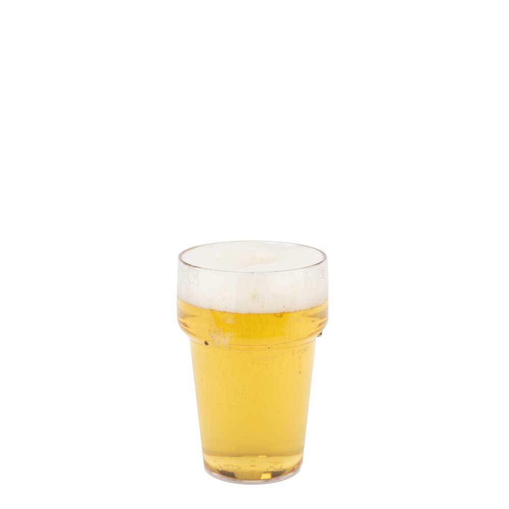 transparantKunststof  Bierglas Klein met een inhoud van 22 cl. geschikt voor bedrukking en gravering, kleur mix