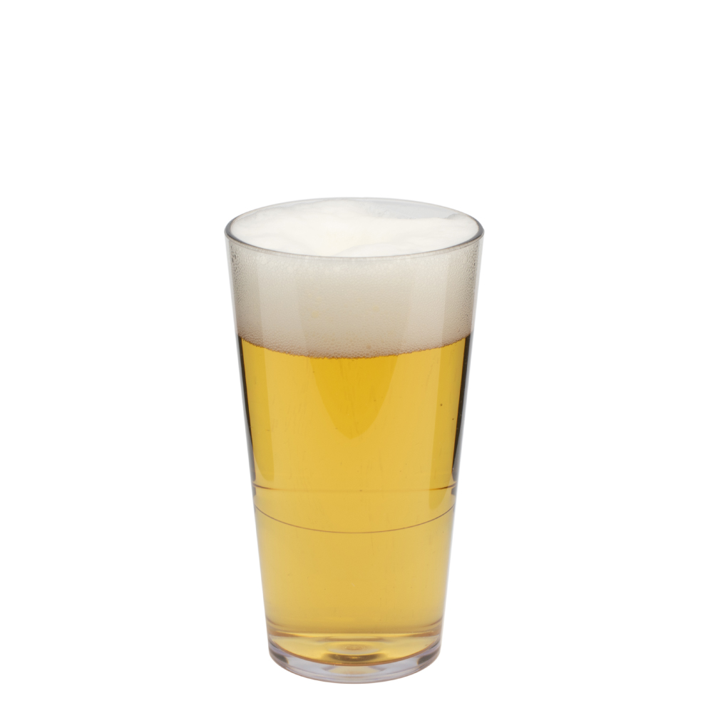 Kunststof Bierglas Vaasje Zwaar met optie tot bedrukken of graveren, kleur mix