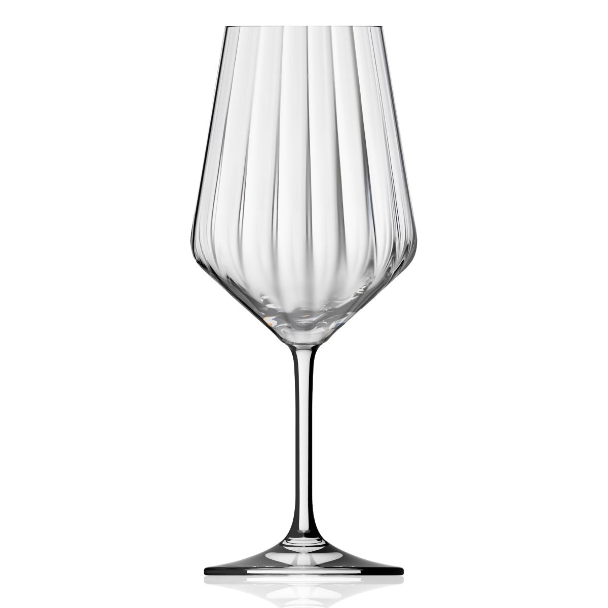Melody lines wijnglas van 53 cl in transparant glas, vooraanzicht toont de hoge steel en ruime kelk.