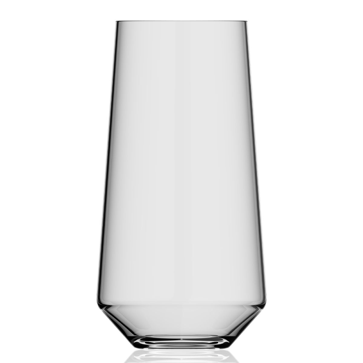 Melody tumbler van 45 cl in helder glas, recht vooraanzicht toont het gladde oppervlak en de rechte glasvorm.