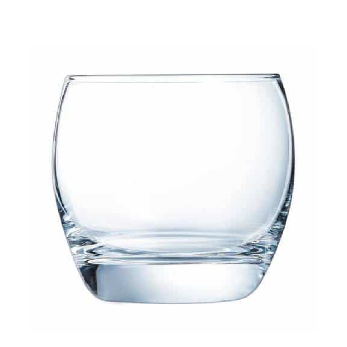 Vooraanzicht van Salto Tumbler 32 cl. glas met rechte wanden en helder transparant drinkglas.