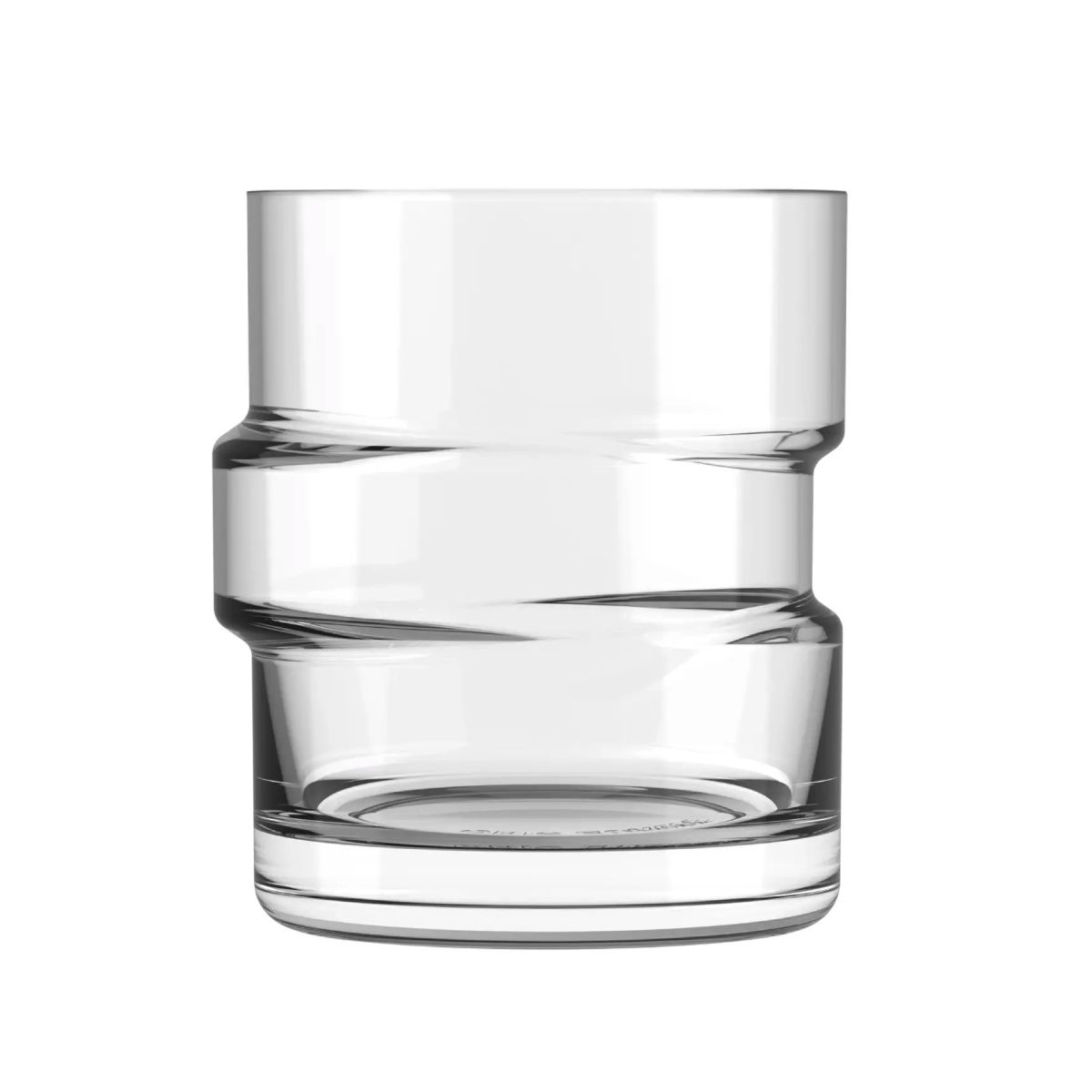 Transparant The Glitch tumbler glas van 35,5 cl met strak vooraanzicht en gladde randafwerking.