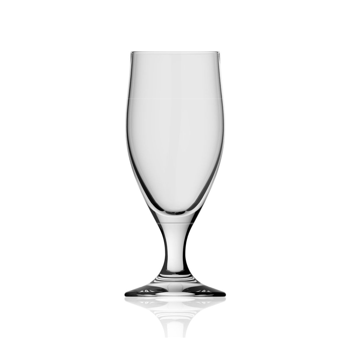 Bierglas Avano 27 cl. van transparant glas, vooraanzicht zonder bedrukking