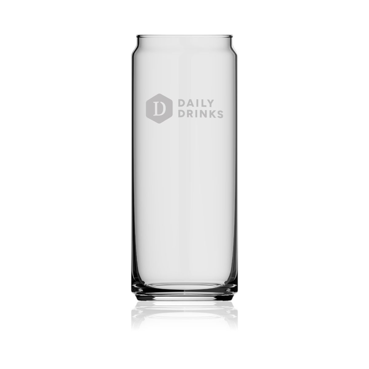 Bierglas Can 33 cl. met gegraveerd DailyDrinks-logo op het voorpaneel