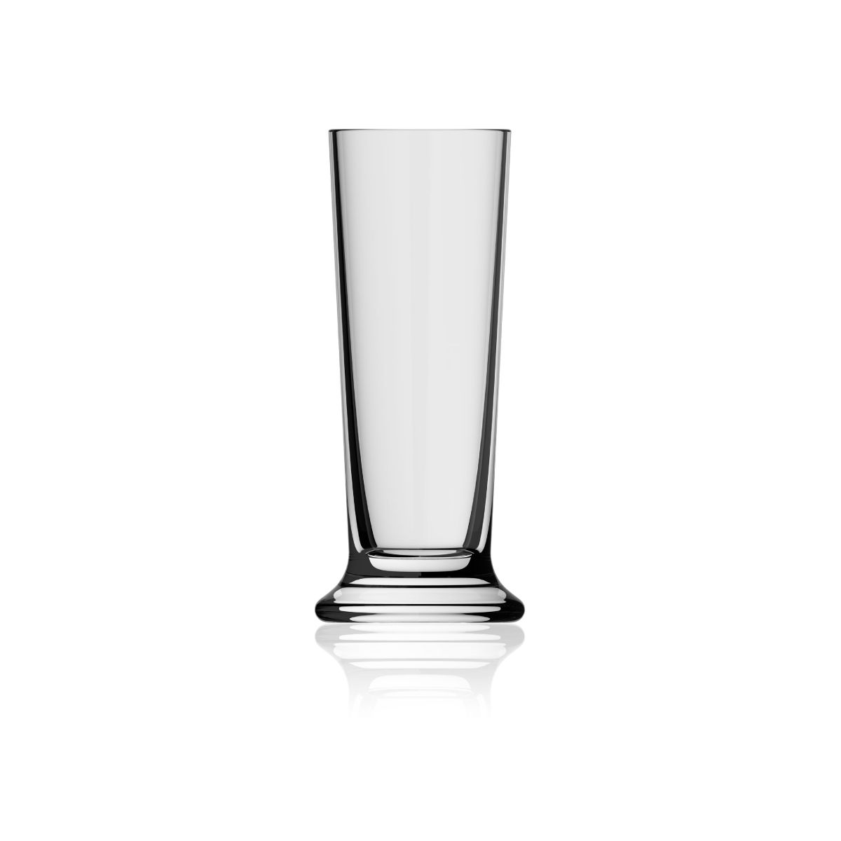 Bierglas Stange 16 cl transparant glas, vooraanzicht zonder bedrukking, smal cilindrisch bierglas
