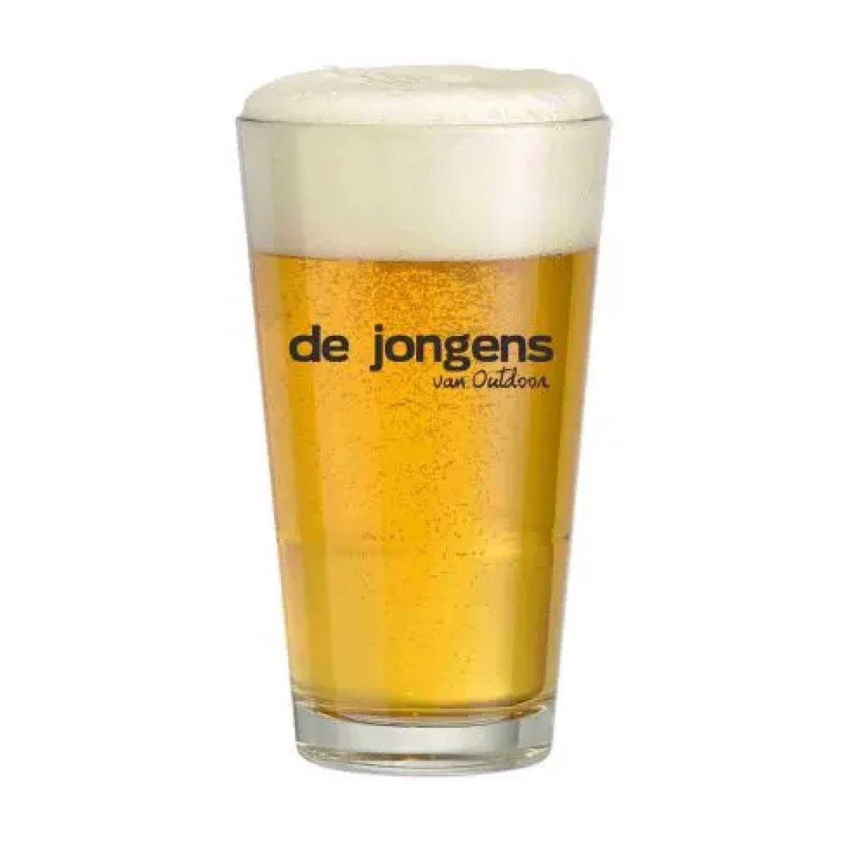 Gevuld Vaasje Stapel glas 34 cl. met logo in sfeerrijke setting