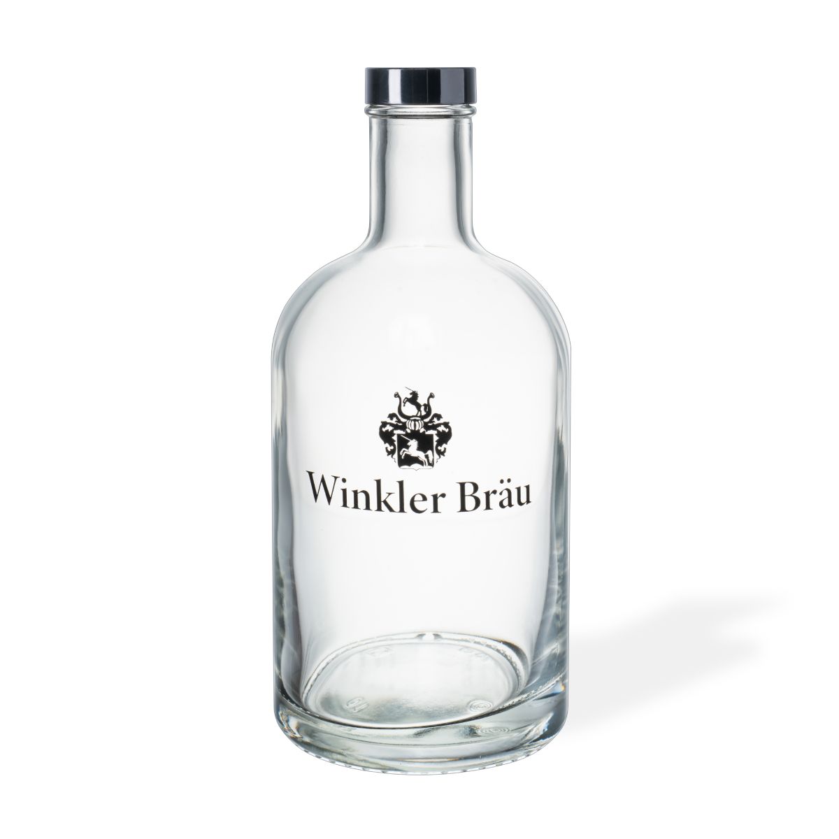Fles Oslo 0,7 liter glas met eenkleurig logo van Winkler Bräu op de voorzijde