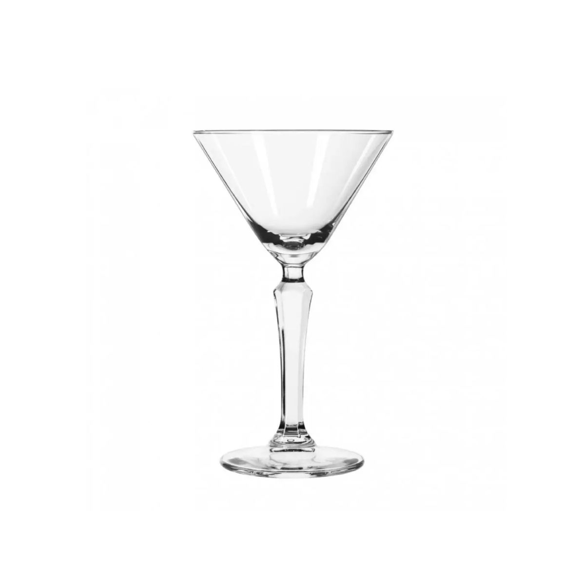 Vooraanzicht van het Martiniglas Libbey Spksy 19 cl. van helder glas met brede kelk en dunne steel.