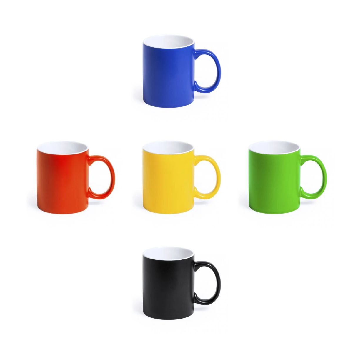 Overzicht van kleurvariaties mok Lisa 35 cl. in diverse kleuren.