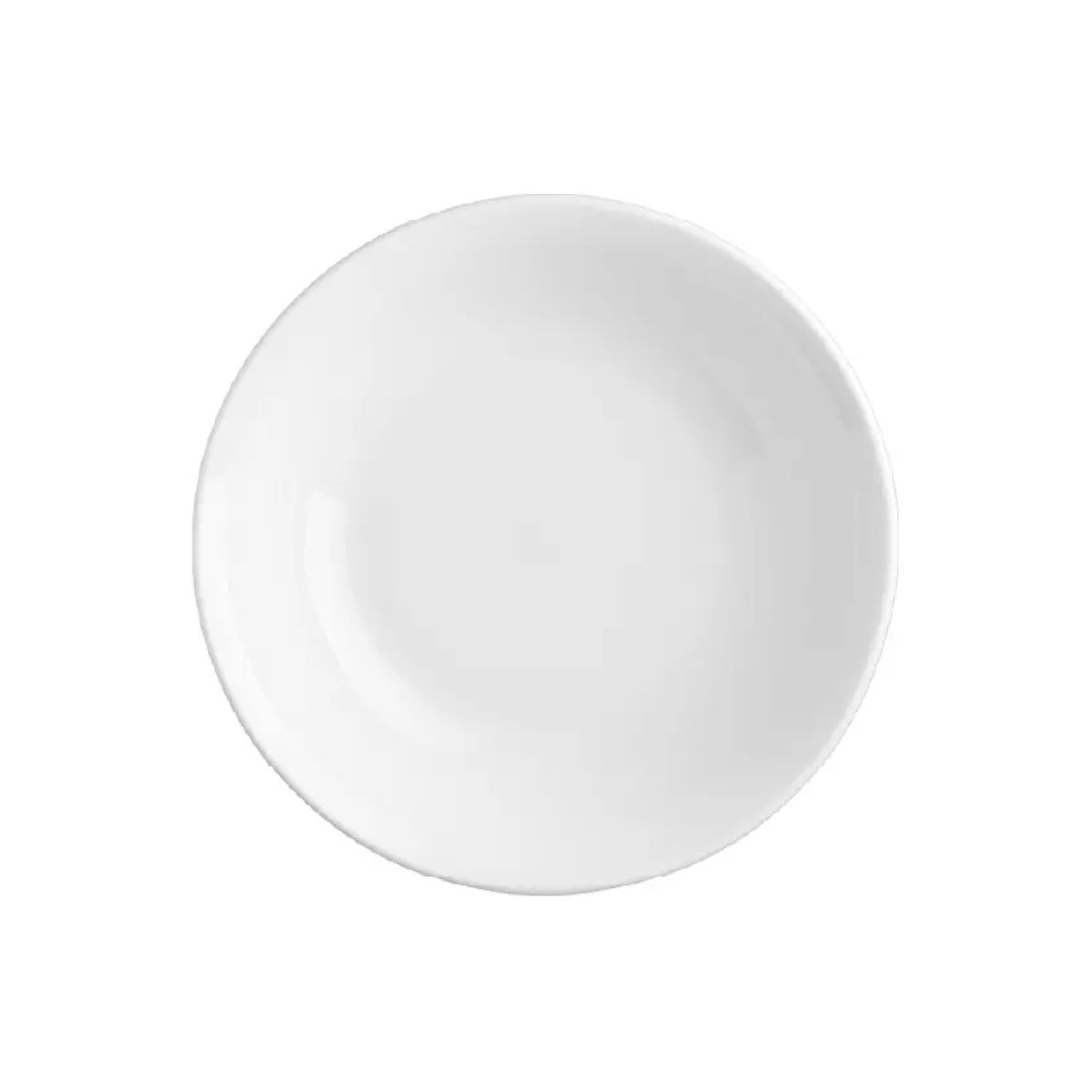 Schaal Princip van 16 cm in wit porselein, recht van voren weergegeven met gladde afwerking. Schaal Princip van 16 cm in wit porselein, recht van voren weergegeven met gladde afwerking.