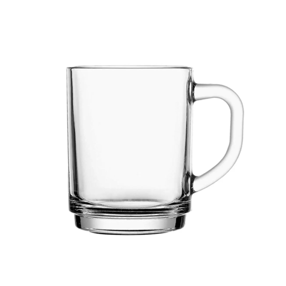 Vooraanzicht van helder Stapelo theeglas 25 cl. met stapelbare vorm en glad oppervlak. Vooraanzicht van helder Stapelo theeglas 25 cl. met stapelbare vorm en glad oppervlak.
