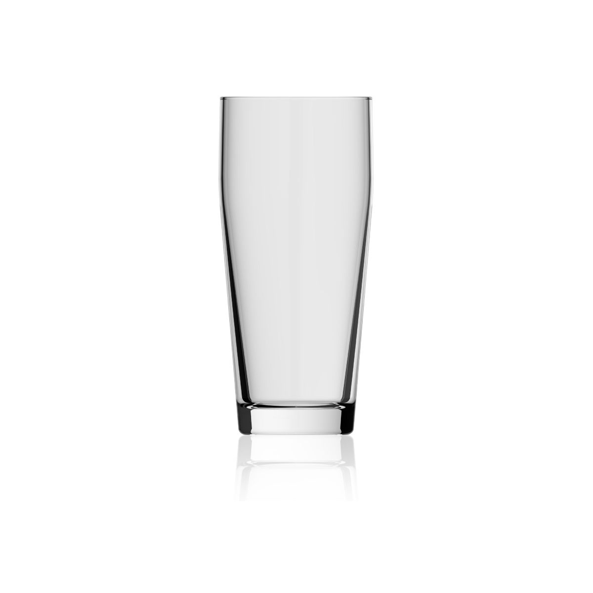 Willibecher bierglas 27 cl. van transparant glas, vooraanzicht zonder bedrukking