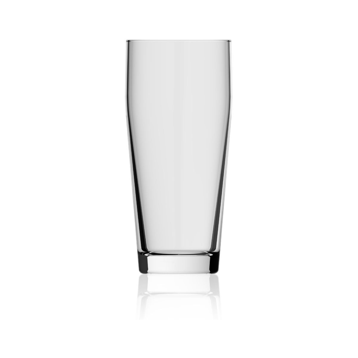 Willibecher 38 cl. in transparant glas in vooraanzicht zonder bedrukking, klassiek bierglas voor horeca