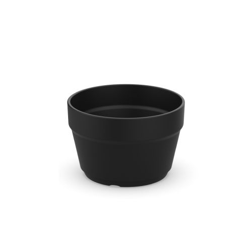 Black Plastic cup with 100ml capacity and option to print