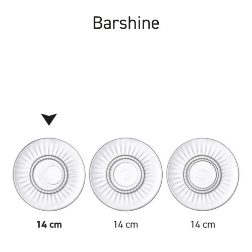 Serieafbeelding van Barshine espressoschotels 14 cm in glas met verschillende varianten.