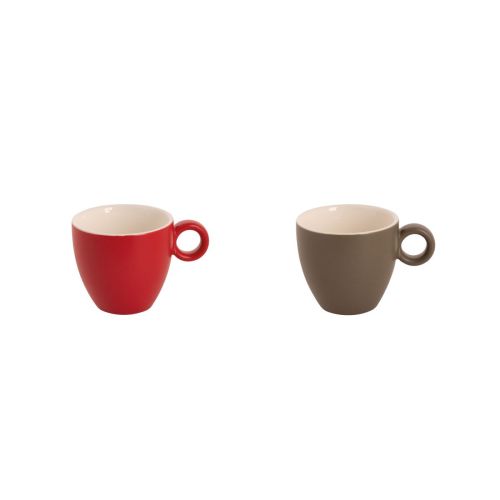 Overzicht toont de kleurvarianten van de Bart koffiekop van 17 cl. in mat porselein.