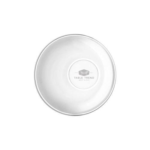 Transparante Easy Bar espresso schotel 14 cm met gegraveerd TableTrend-logo op de bovenzijde.