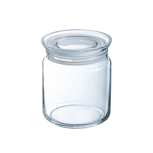 Glazen pot met deksel 0,75 liter bedrukken