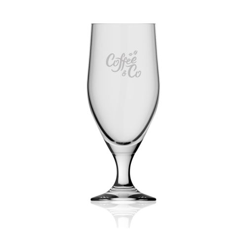 Bierglas Avano 39 cl glas met gegraveerd CoffeeCo-logo op de voorzijde