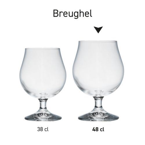 Serieafbeelding van Bierglas Breughel met meerdere glazen in overzichtelijke opstelling.