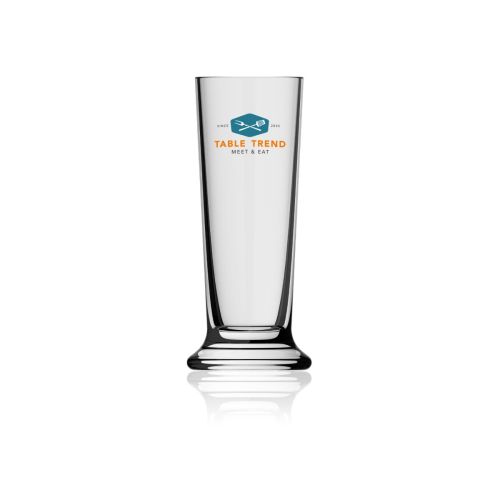 Bierglas Stange 16 cl glas met meerkleurig TableTrend-logo op het voorpaneel
