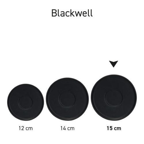 Blackwell koffieschotel van 15 cm porselein getoond als onderdeel van een complete en bijpassende servieslijn.