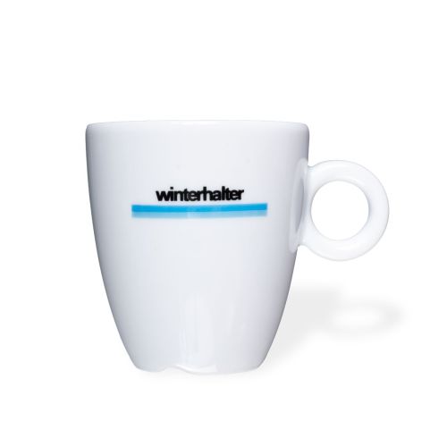 Bola koffiekop hoog wit 19 cl porselein met meerkleurig Winterhalter-logo op het voorpaneel