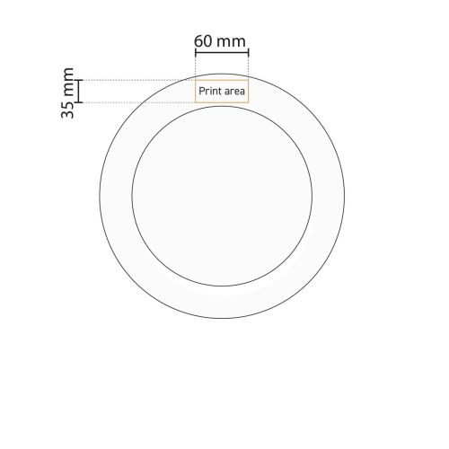 Gedetailleerde werktekening van het drukgebied op het Princip diepe bord 23 cm voor bedrukking. Gedetailleerde werktekening van het drukgebied op het Princip diepe bord 23 cm voor bedrukking.