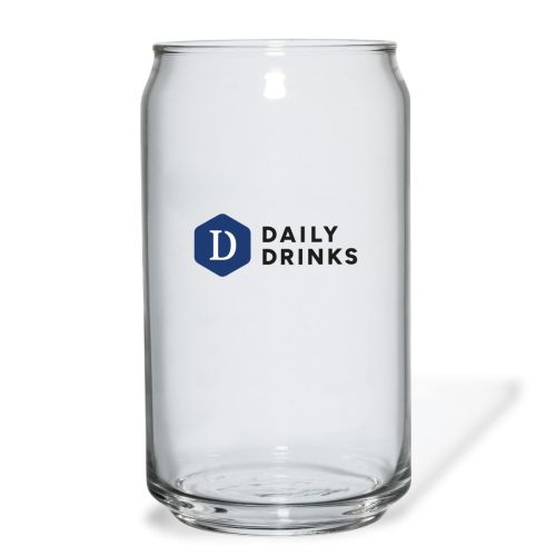 Can glas 48 cl met meerkleurig DailyDrinks-logo op het voorpaneel