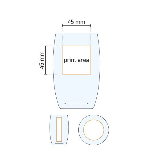 Technische werktekening van het drukgebied op het Cosy Moments tumbler hoog 36 cl. Technische werktekening van het drukgebied op het Cosy Moments tumbler hoog 36 cl.