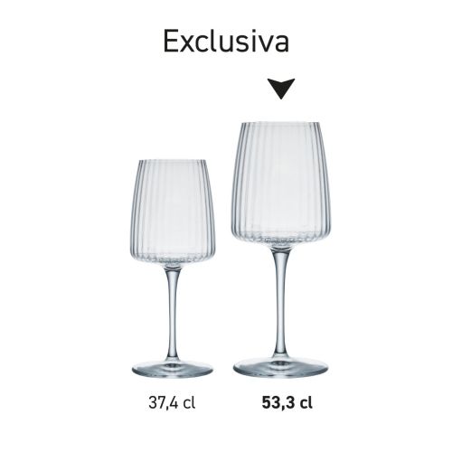 Exclusiva Wijnglas 53,5 cl glas in serie, meerdere exemplaren naast elkaar getoond