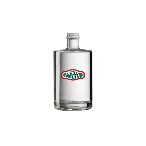 Fles Berlin 0,2 liter glas met meerkleurig PrintPub-logo op het vooraanzicht. Fles Berlin 0,2 liter glas met meerkleurig PrintPub-logo op het vooraanzicht.