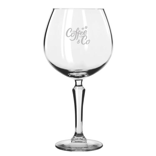 Gin tonicglas Spksy 58 cl glas met gegraveerd CoffeeCo-logo op het voorpaneel