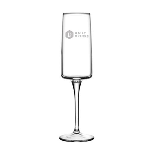 Gravure van het DailyDrinks-logo op de voorzijde van het Iconic champagneglas 19 cl. Gravure van het DailyDrinks-logo op de voorzijde van het Iconic champagneglas 19 cl.