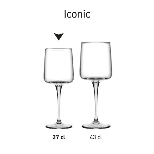 Serie van Iconic glazen in gelijke uitvoering, in lijn geplaatst ter vergelijking. Serie van Iconic glazen in gelijke uitvoering, in lijn geplaatst ter vergelijking.