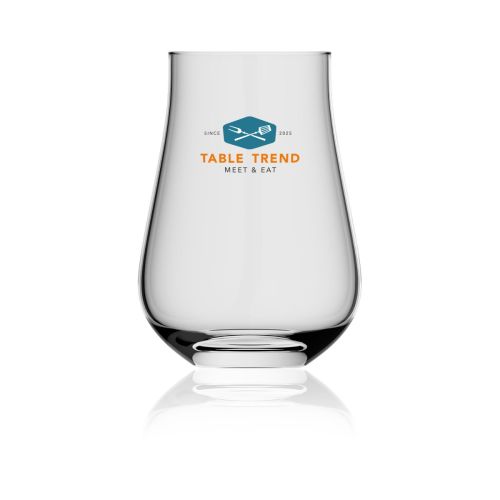 Lauren Glas 40 cl glas met meerkleurig TableTrend-logo op het voorpaneel
