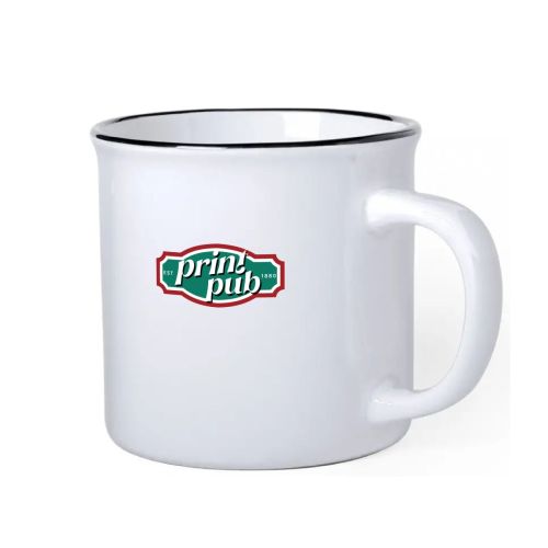 Mok Sinora 30 cl. porselein bedrukt met meerkleurig PrintPub-logo op het vooraanzicht. Mok Sinora 30 cl. porselein bedrukt met meerkleurig PrintPub-logo op het vooraanzicht.
