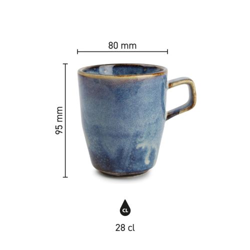 Infographic met productafmetingen van Nova mok 28 cl porselein, hoogte, diameter en oorbreedte aangeduid. Infographic met productafmetingen van Nova mok 28 cl porselein, hoogte, diameter en oorbreedte aangeduid.