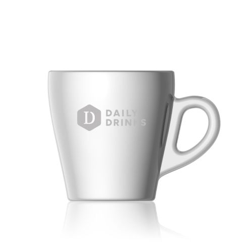 Pura Koffie Kop 19 cl. glas met gegraveerd DailyDrinks-logo op de zijkant