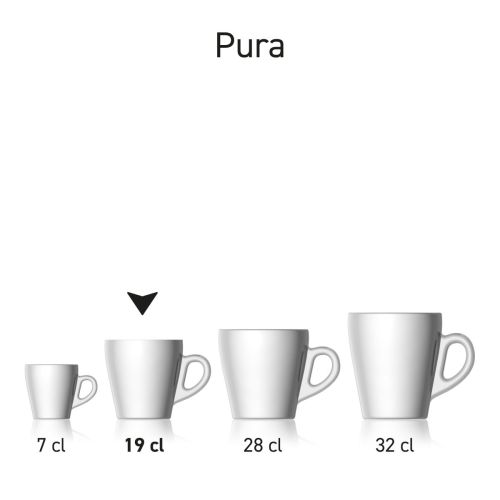 Pura Koffie Kop 19 cl. in serie met meerdere exemplaren naast elkaar getoond