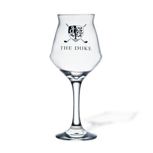 Sommelier Kelch 40 cl glas met eenkleurig logo van The Duke op het voorpaneel