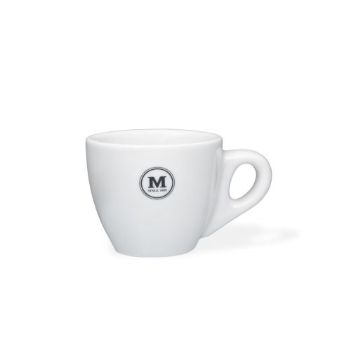 Style Espresso Kop 7 cl. porselein met eenkleurig logo van M op het voorpaneel