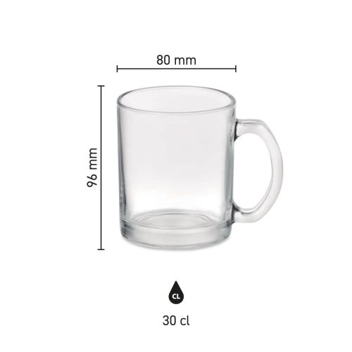Infographic toont de exacte afmetingen van de Sublimok Kitty glas 30 cl mok, inclusief hoogte en diameter. Infographic toont de exacte afmetingen van de Sublimok Kitty glas 30 cl mok, inclusief hoogte en diameter.