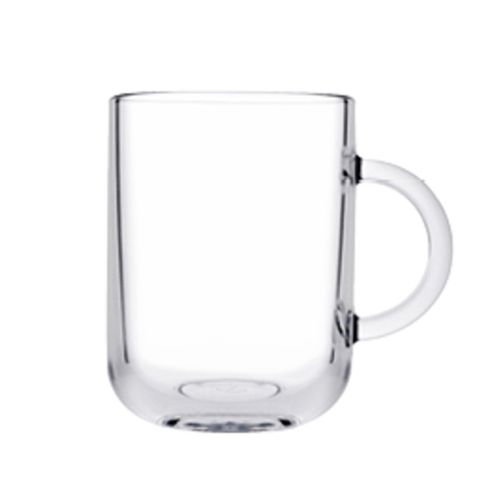 Theeglas Iconic 33 cl. van transparant glas, recht van voren in beeld met cilindrische vorm. Theeglas Iconic 33 cl. van transparant glas, recht van voren in beeld met cilindrische vorm.