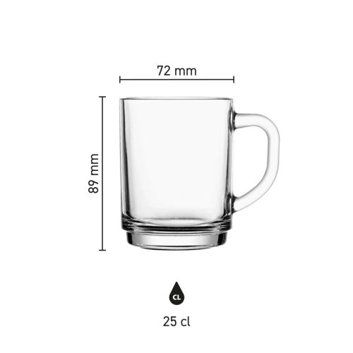 Infographic toont hoogte, diameter en volume van het Stapelo theeglas 25 cl. graveren glas. Infographic toont hoogte, diameter en volume van het Stapelo theeglas 25 cl. graveren glas.
