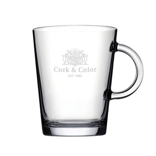 Gravure van CorkColor-logo gecentreerd op de voorzijde van het glazen theeglas Tribeca 29 cl. Gravure van CorkColor-logo gecentreerd op de voorzijde van het glazen theeglas Tribeca 29 cl.