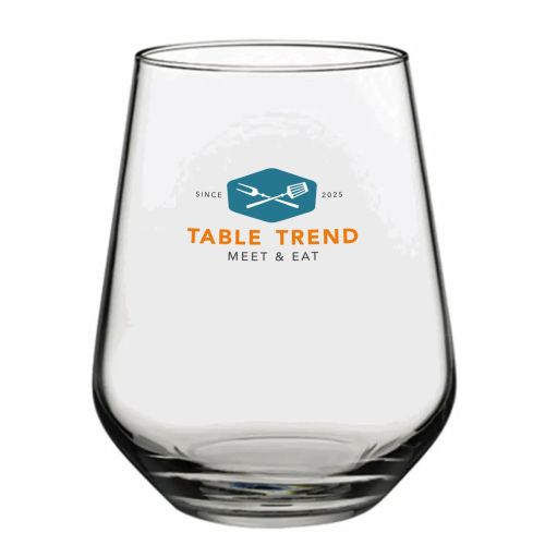 Tumblerglas Allegra met TableTrend-logo in meerdere kleuren op de voorzijde aangebracht, helder en contrastrijk. Tumblerglas Allegra met TableTrend-logo in meerdere kleuren op de voorzijde aangebracht, helder en contrastrijk.