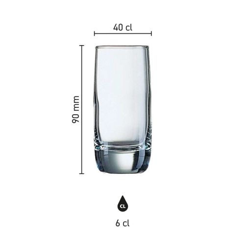 Overzicht van het Vigne likeurglas 6 cl. met exacte glasafmetingen in informatieve infographic. Overzicht van het Vigne likeurglas 6 cl. met exacte glasafmetingen in informatieve infographic.