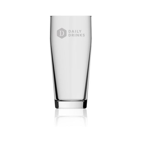 Willibecher 38 cl glas met gegraveerd DailyDrinks-logo op het voorpaneel